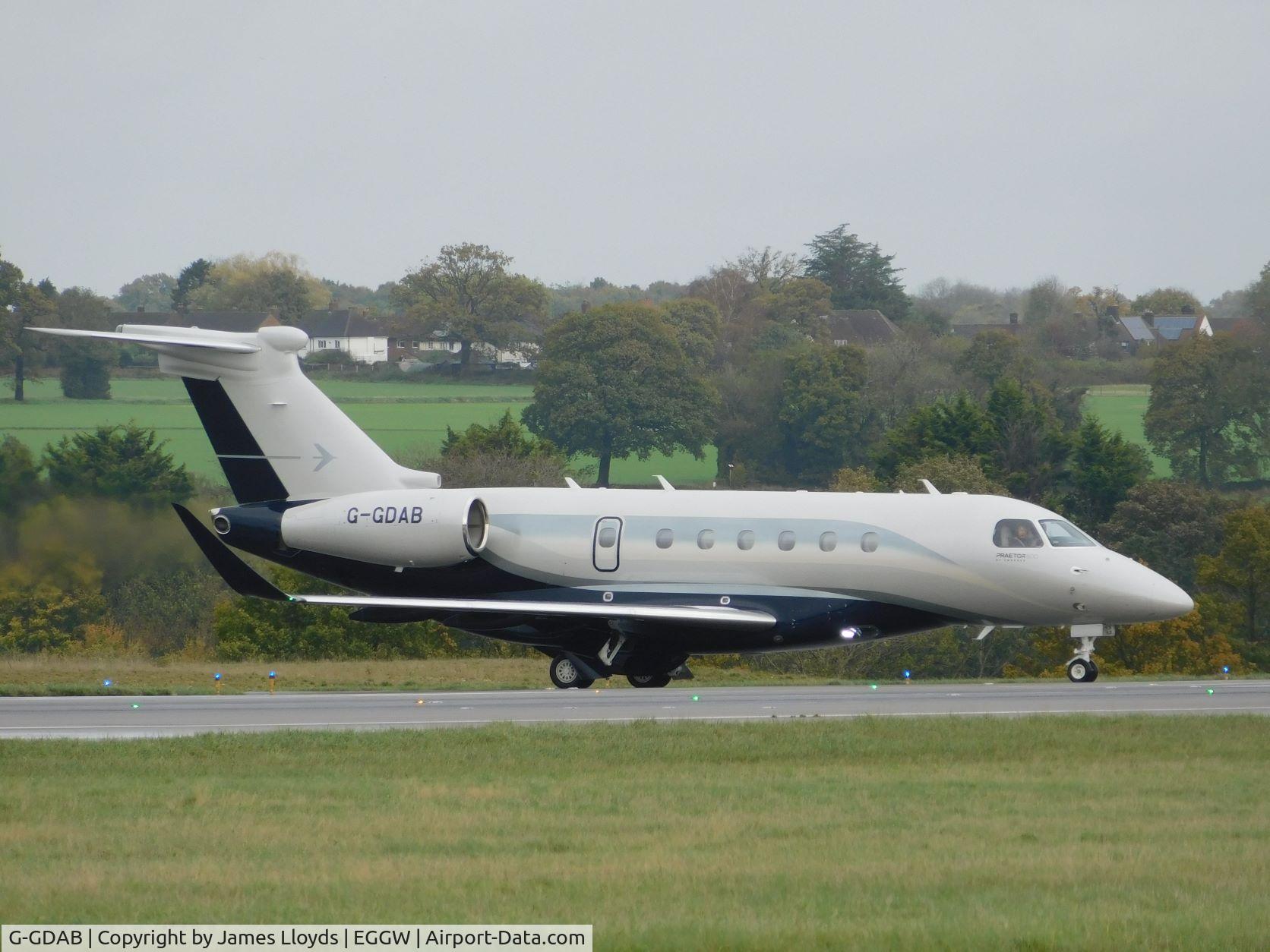 G-GDAB, 2022 Embraer EMB-550 Praetor 600 C/N 55020161, At Luton Airport.
