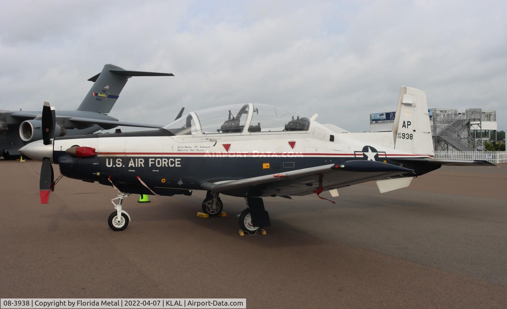 08-3938, 2008 Raytheon Beech T-6A Texan II C/N PT-497, USAF Texan II zx LAL