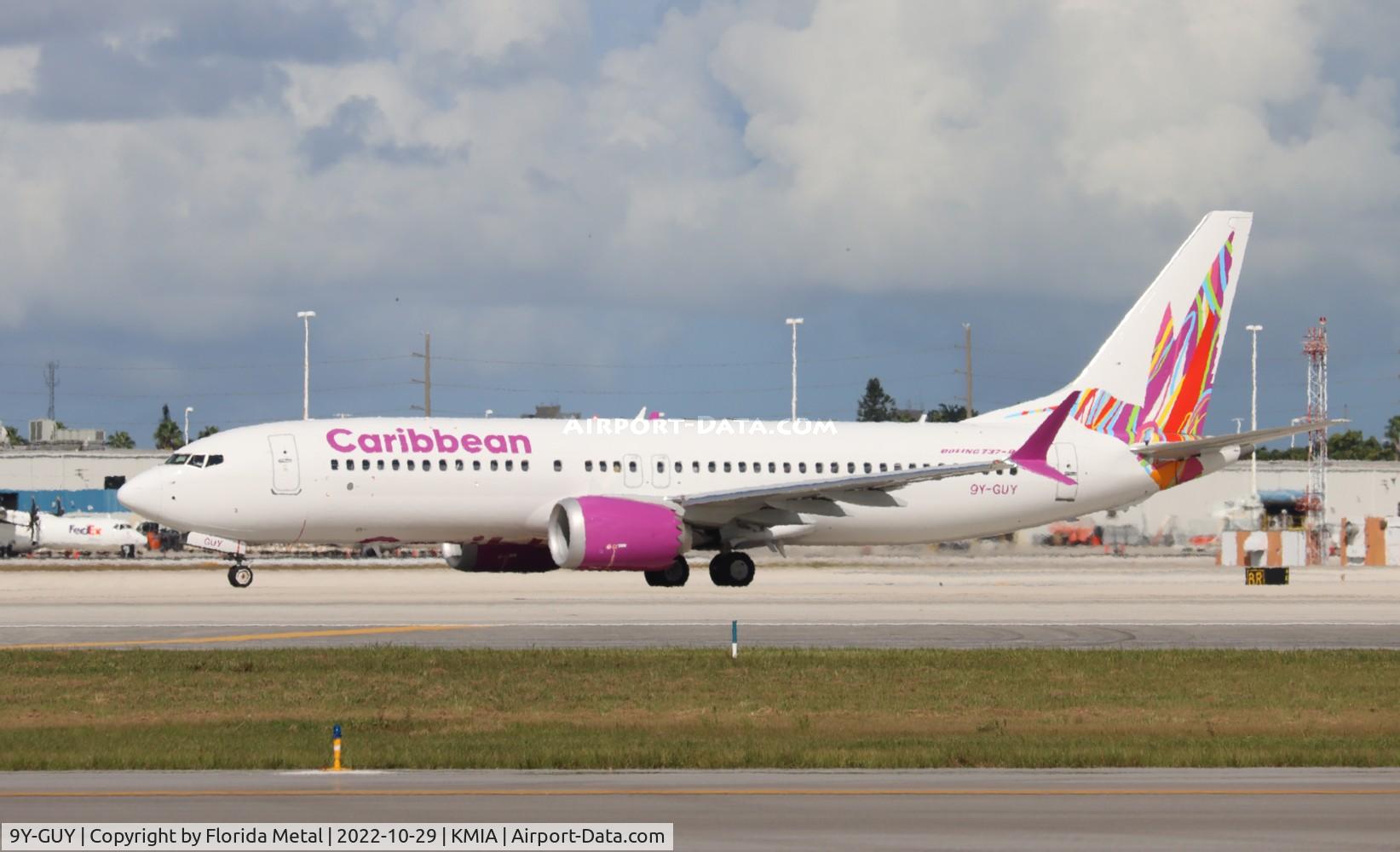 9Y-GUY, 2021 Boeing 737-8 MAX C/N 43319, Caribbean