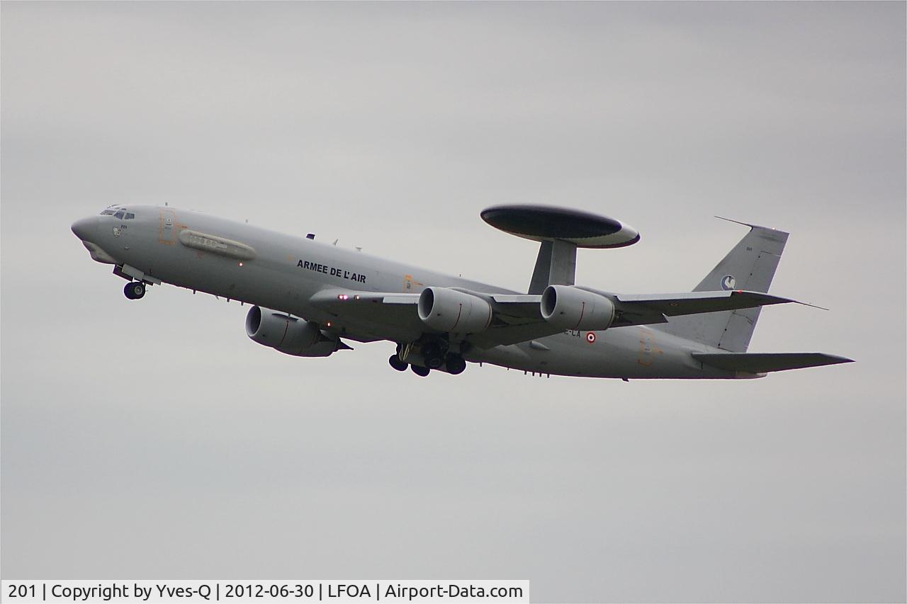 201, 1990 Boeing E-3F Sentry C/N 24115, Boing E-3F SDCA, Take off Rwy 24, Avord Air Base 702 (LFOA) Air Show in june 2012