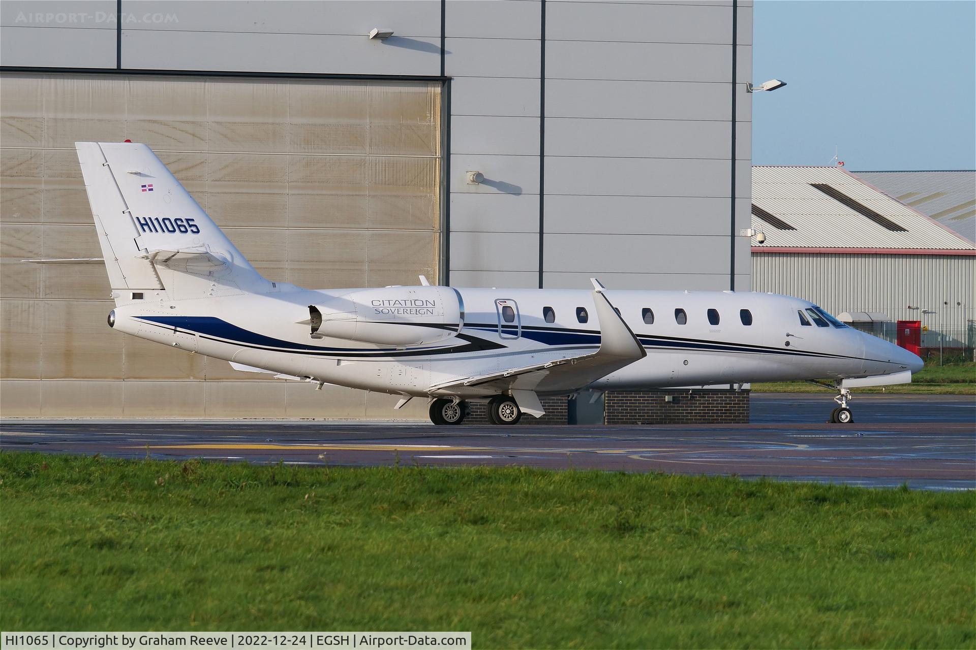 HI1065, 2007 Cessna 680 Citation Sovereign C/N 680-0131, Parked at Norwich.