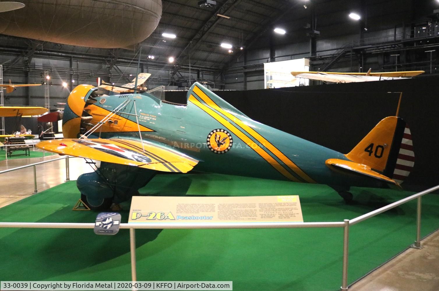 33-0039, 1933 Boeing P-26A Replica C/N 1815, USAF Museum 2020