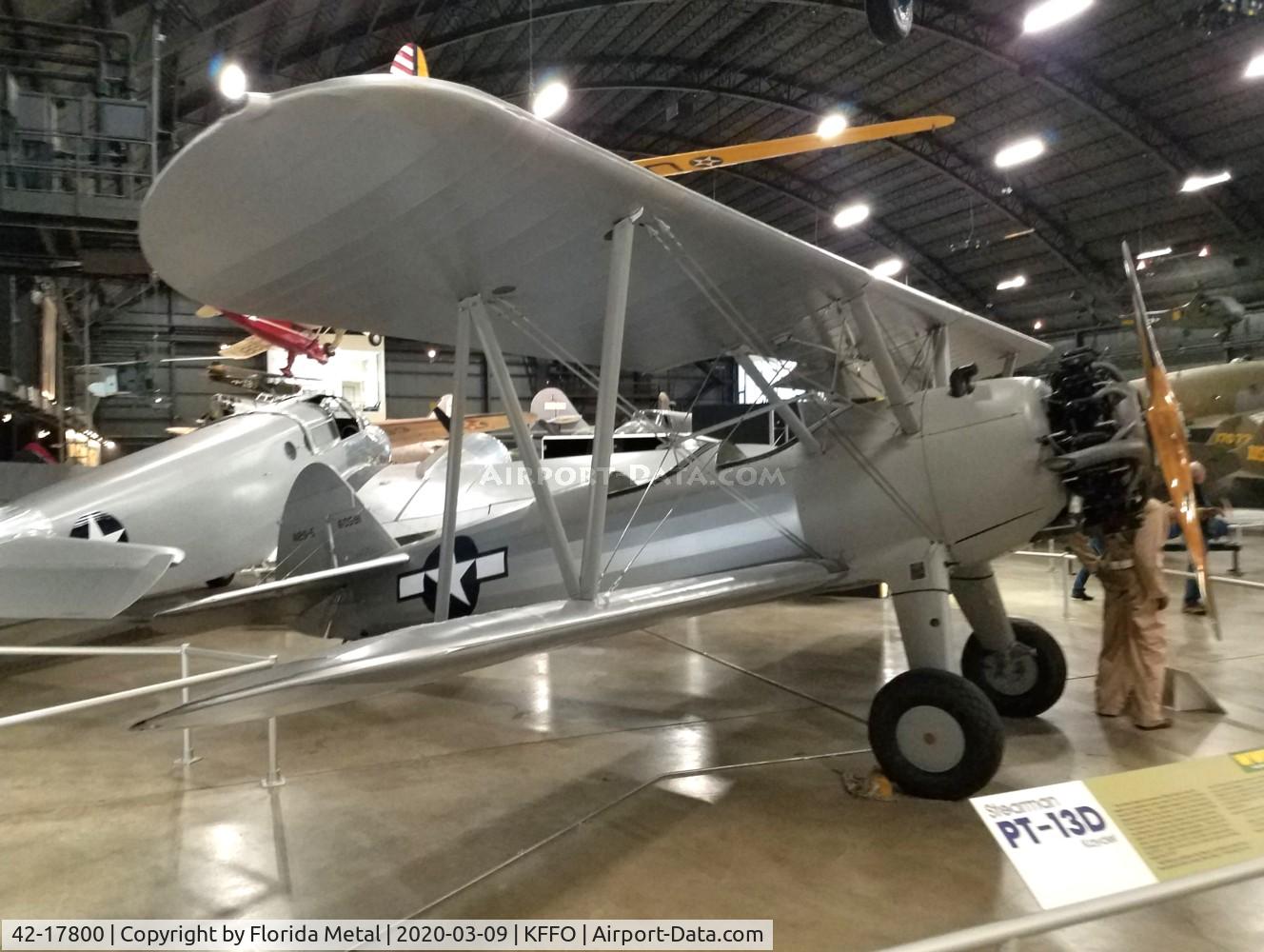 42-17800, Boeing PT-13D Kaydet (E75) C/N 75-5963, USAF Museum 2020