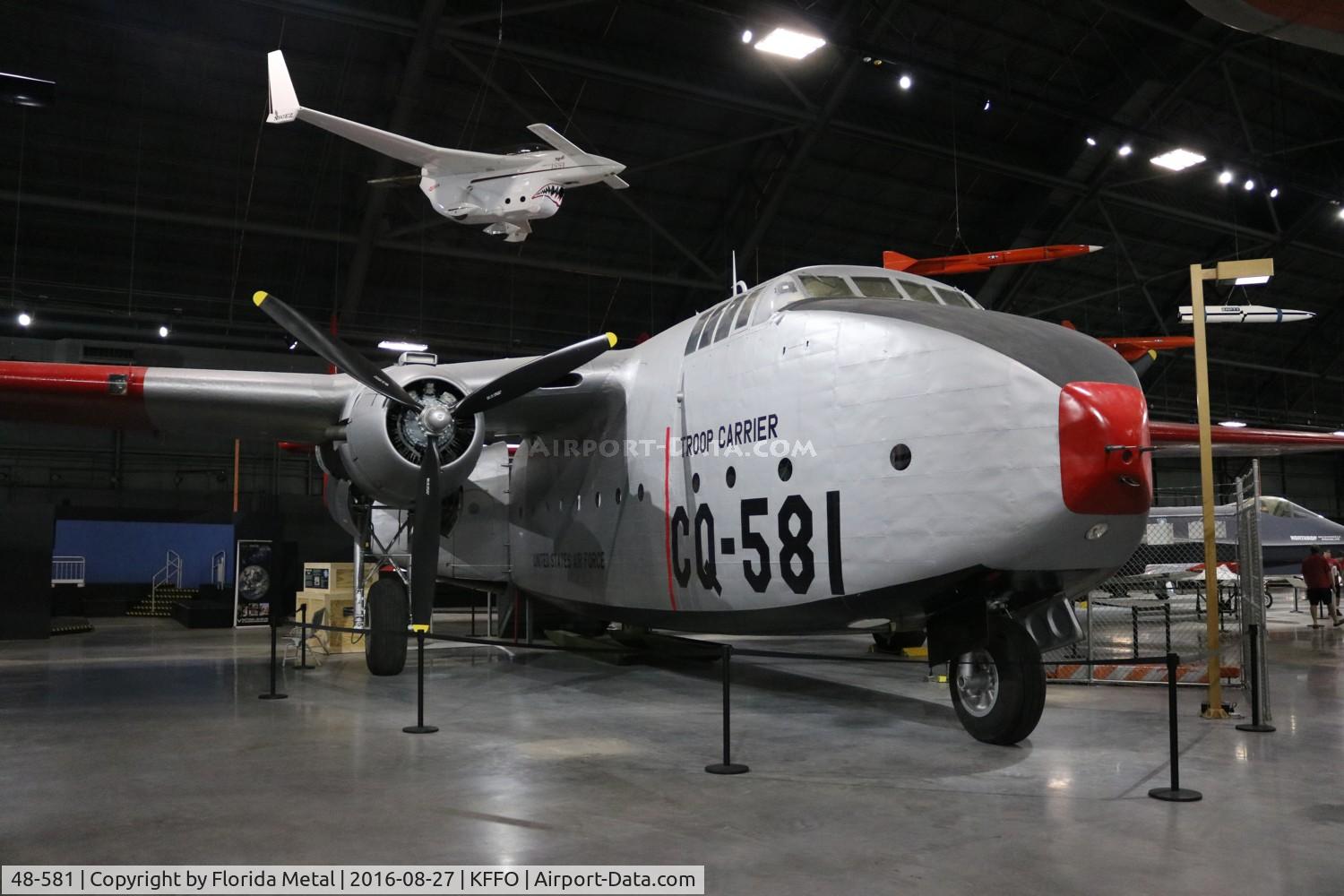 48-581, 1948 Fairchild C-82A Packet C/N 10216, USAF Museum 2016
