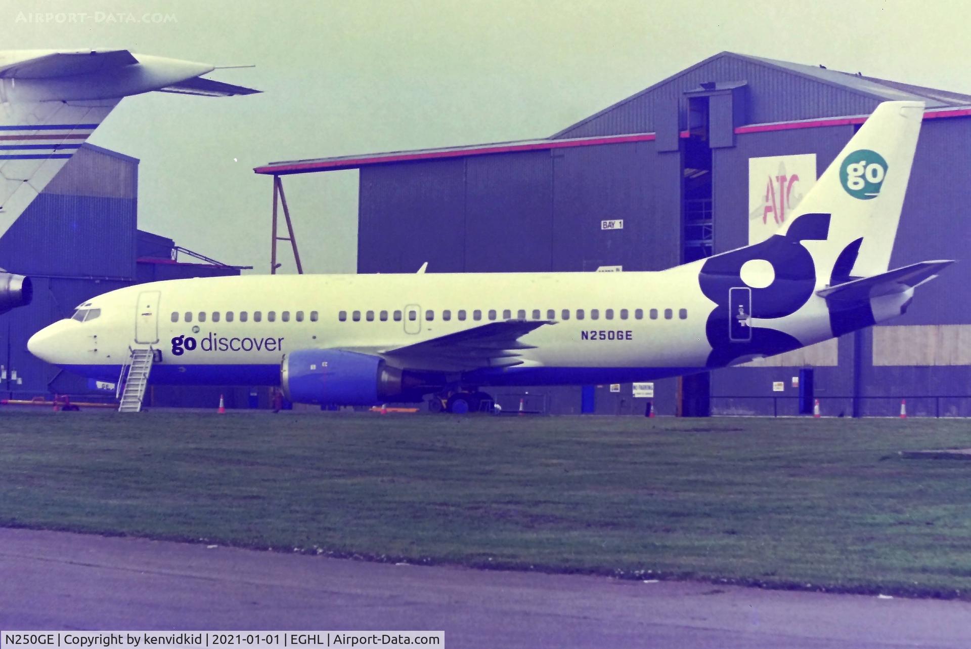 N250GE, 2005 Boeing 737-3M8 C/N 25017, At Lasham circa 2003