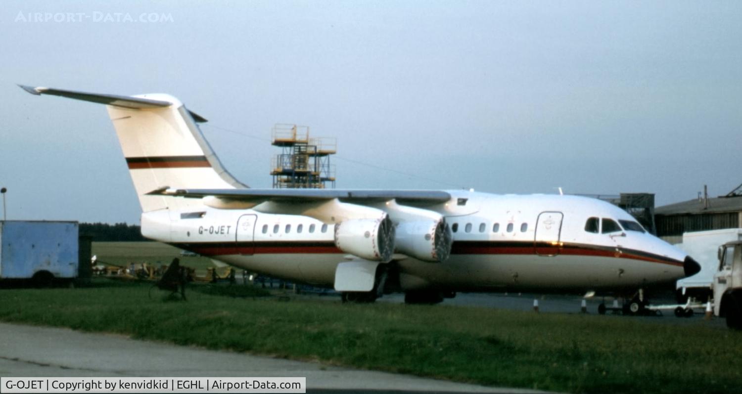 G-OJET, 1982 British Aerospace BAe.146-100 C/N E1004, At Lasham circa 1986