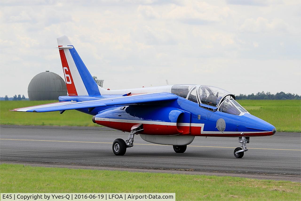 E45, Dassault-Dornier Alpha Jet E C/N E45, Dassault-Dornier Alpha Jet E (F-TETF), Athos 06 of Patrouille de France 2016, Avord Air Base 702 (LFOA) Open day 2016