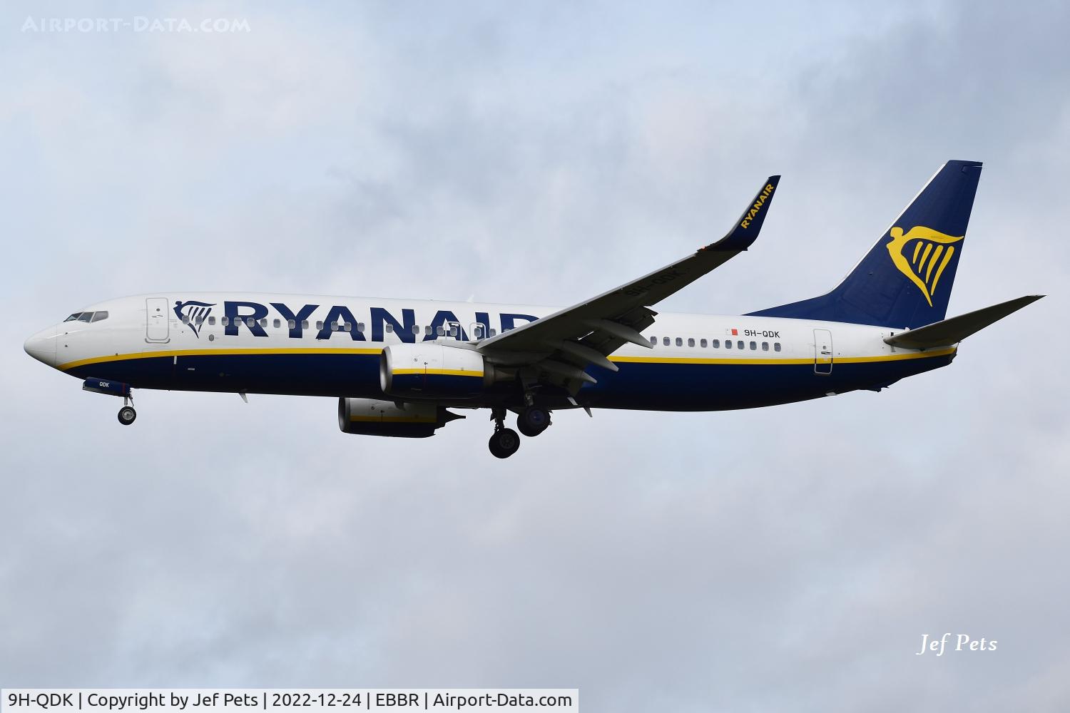 9H-QDK, 2016 Boeing 737-8AS C/N 44760, Short final at Brussels Airport.