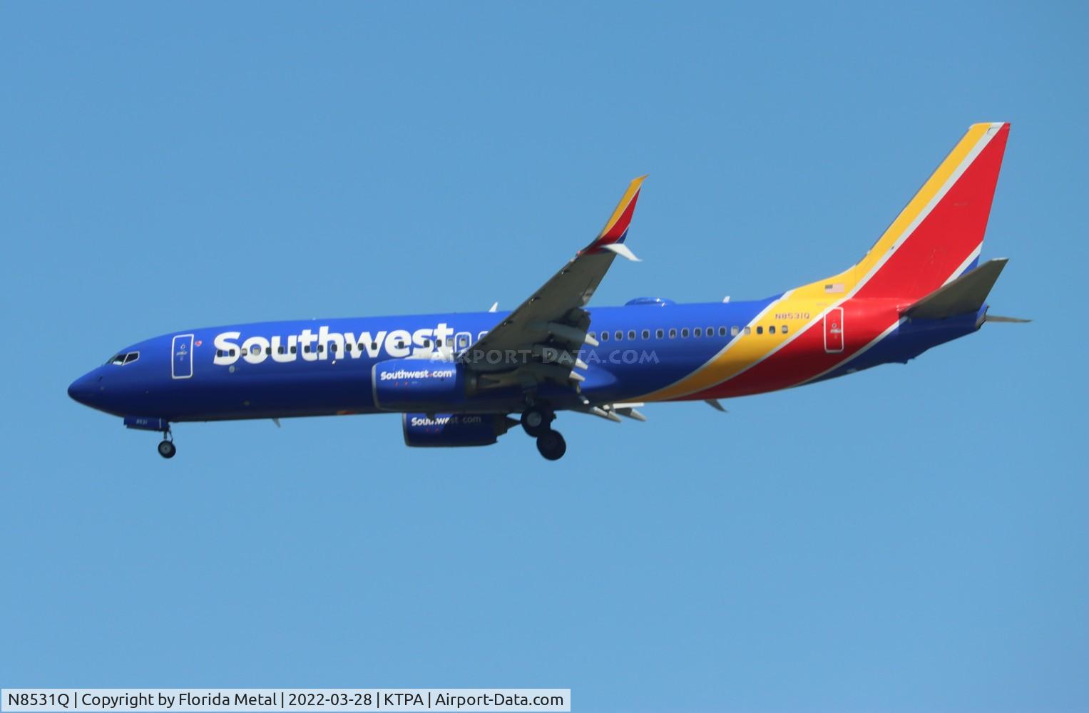 N8531Q, 2017 Boeing 737-8HQ C/N 63575, TPA 2022