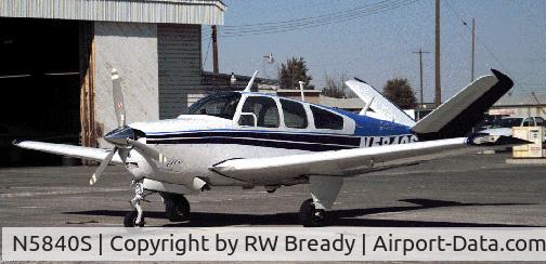 N5840S, 1965 Beech S35 Bonanza C/N D-7896, On the Ramp, Pasco, WA