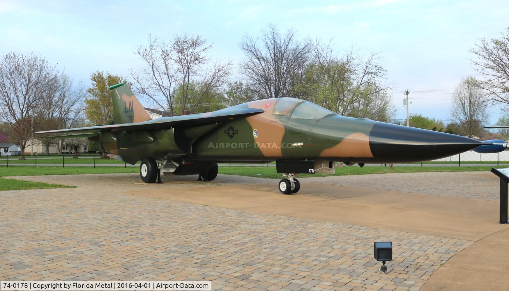 74-0178, 1974 General Dynamics F-111F C/N E2-96, F-111 zx Bowling Green KY