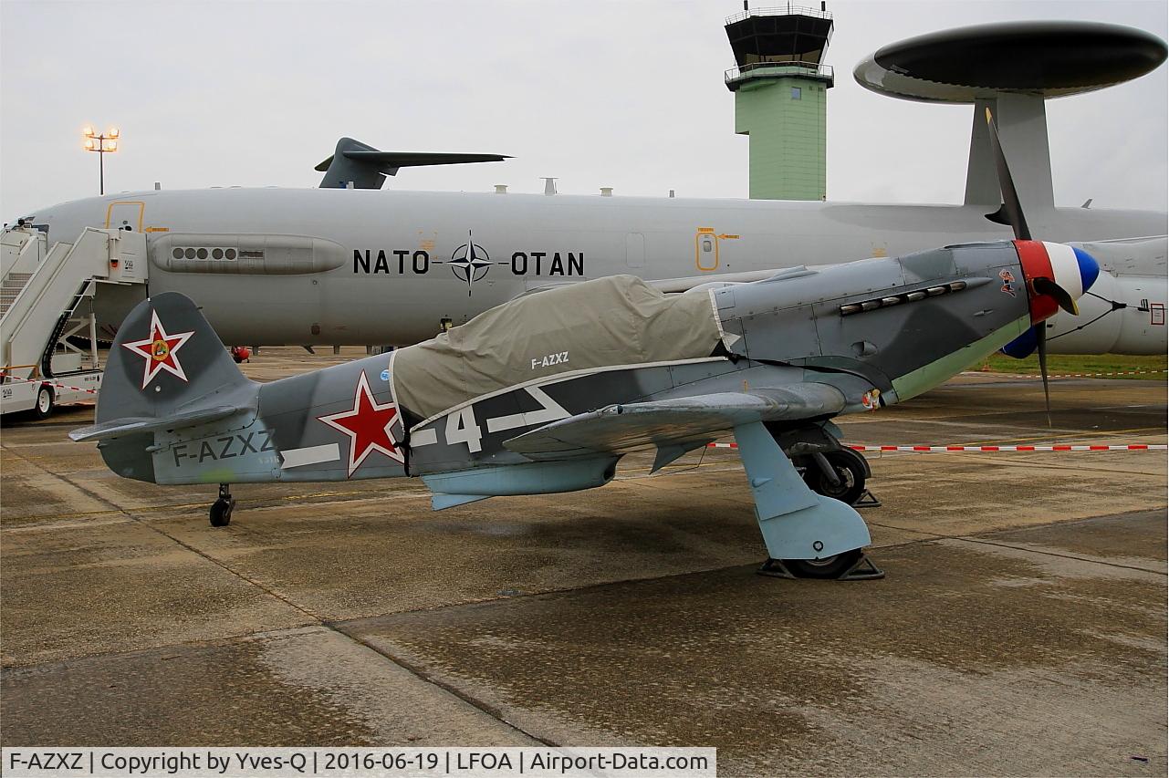 F-AZXZ, 1944 Yakovlev Yak-3UA Replica C/N Y337, Yakovlev Yak-3UA Replica, Parked, Avord Air Base 702 (LFOA) Open day 2016
