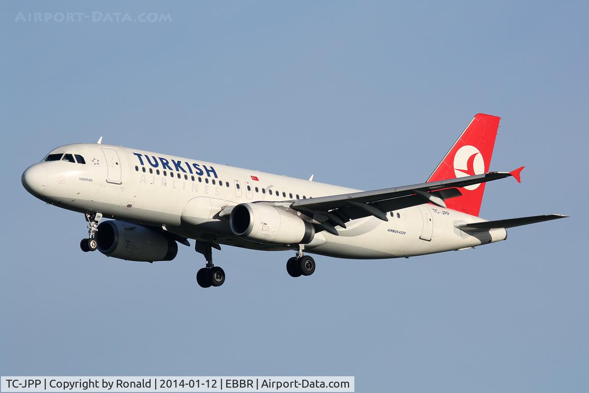 TC-JPP, 2008 Airbus A320-232 C/N 3603, at bru