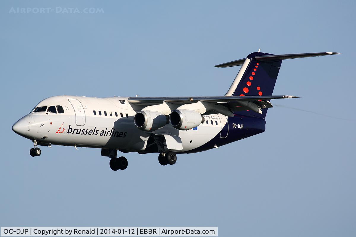 OO-DJP, 1996 British Aerospace Avro 146-RJ85 C/N E.2287, at bru