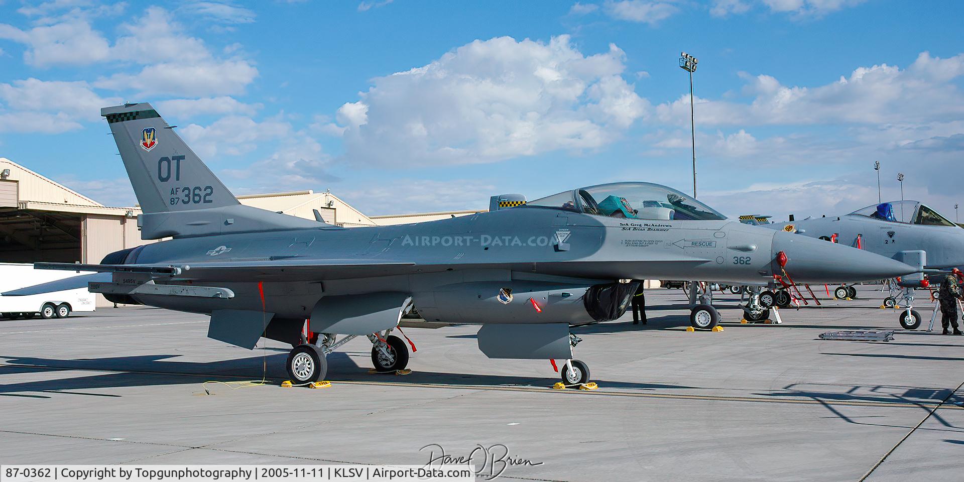 87-0362, 1987 General Dynamics F-16CM Fighting Falcon C/N 1C-13, 422nd TES