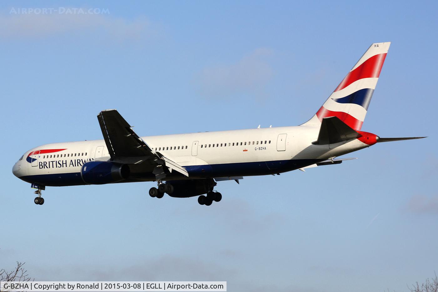 G-BZHA, 1998 Boeing 767-336 C/N 29230, at lhr