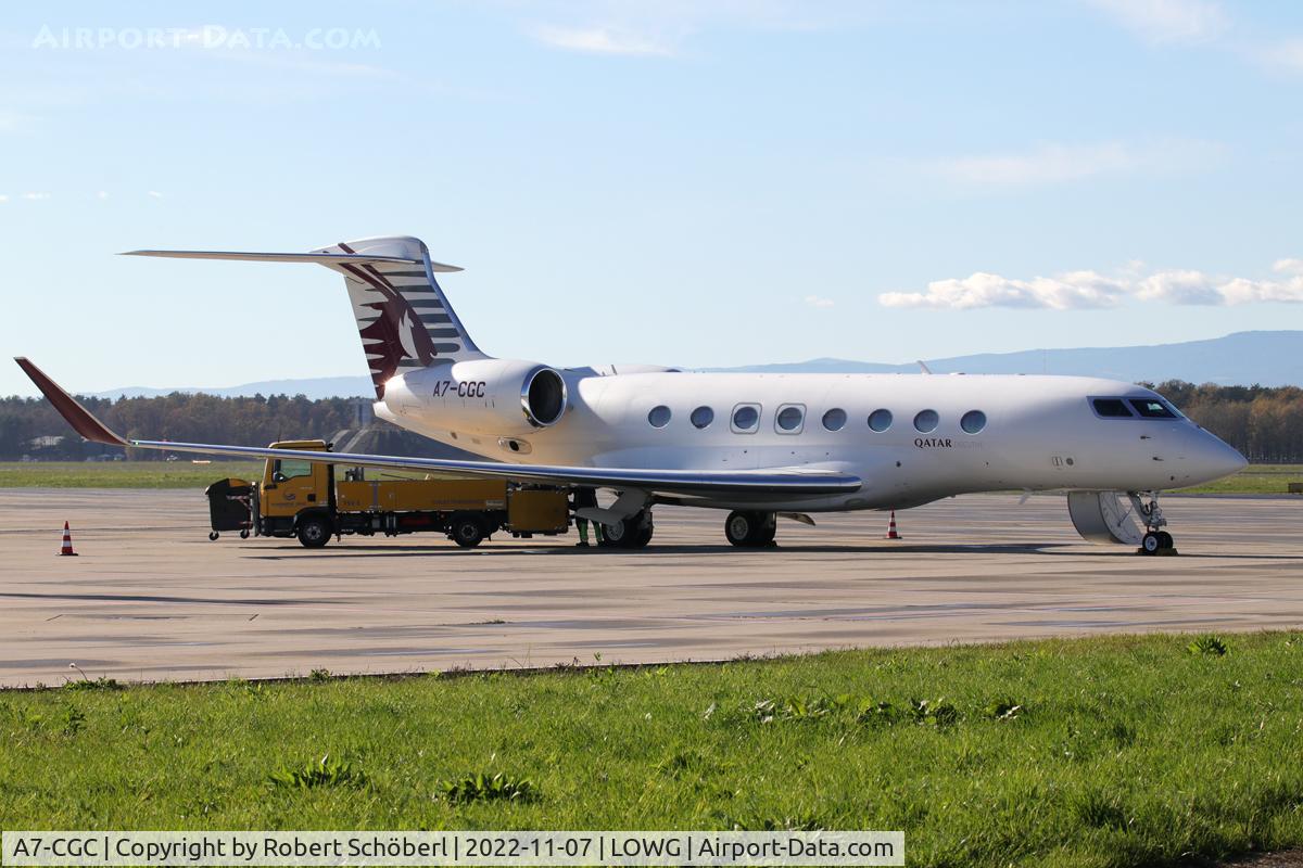 A7-CGC, 2015 Gulfstream G-VI (G650ER) C/N 6179, A7-CGC @ LOWG 2022