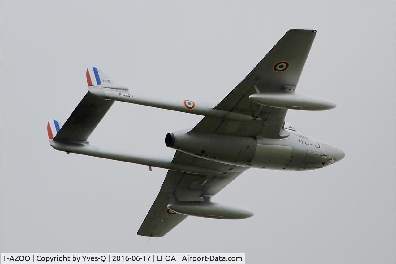 F-AZOO, De Havilland (FFA) Vampire FB.6 (DH-100) C/N 636, De Havilland (FFA) Vampire FB.6 (DH-100), On display, Avord Air Base 702 (LFOA) Open day 2016