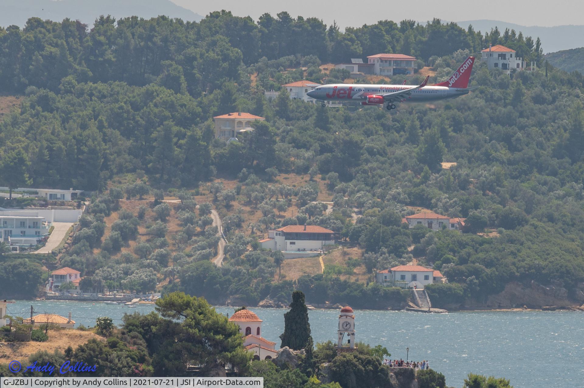 G-JZBJ, 2018 Boeing 737-8MG C/N 63165, Landing at Skiathos
