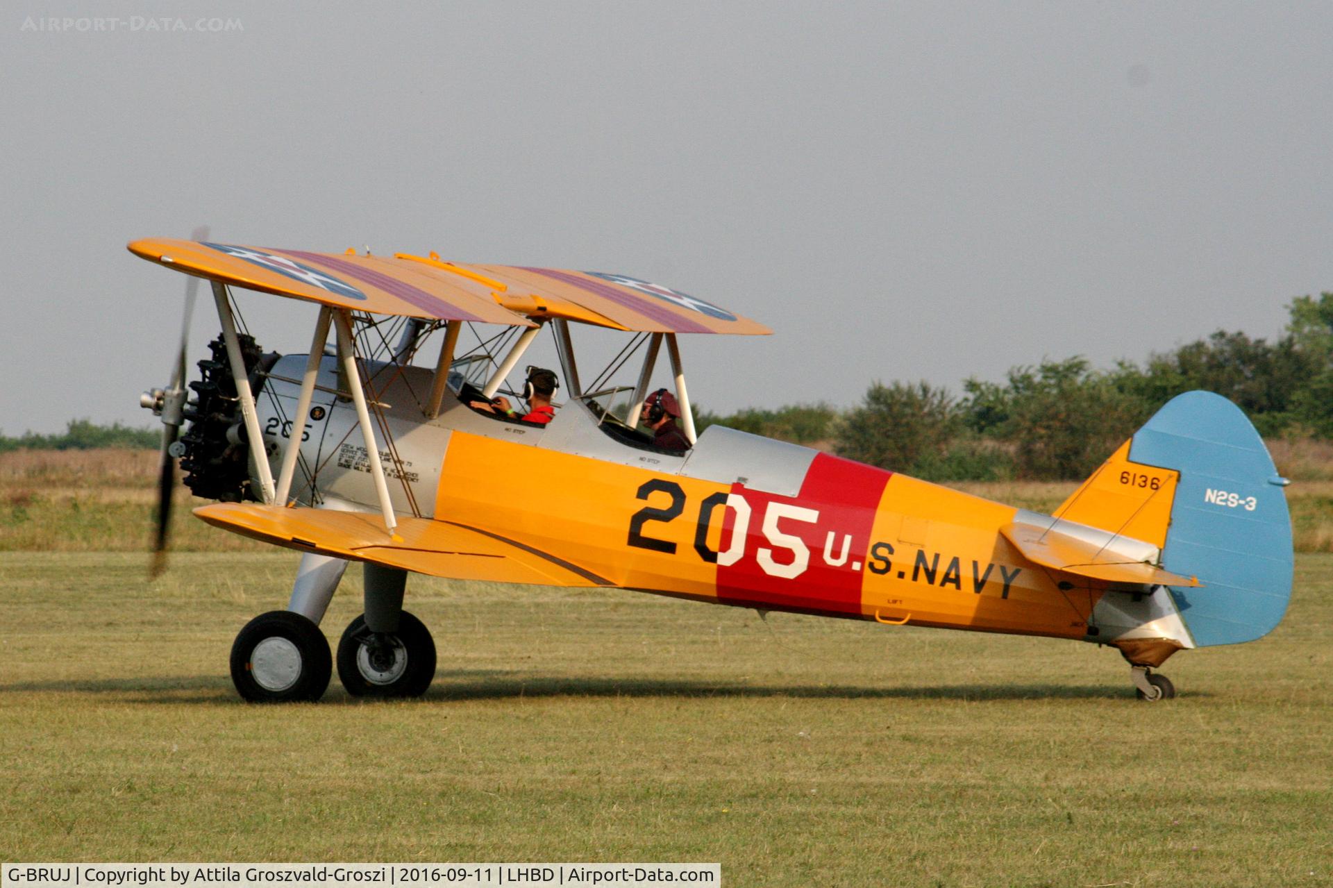 G-BRUJ, 1942 Boeing A75N1(PT17) C/N 75-4299, LHBD - Börgönd Airport, Hungary. Börgönd Air Show 2016