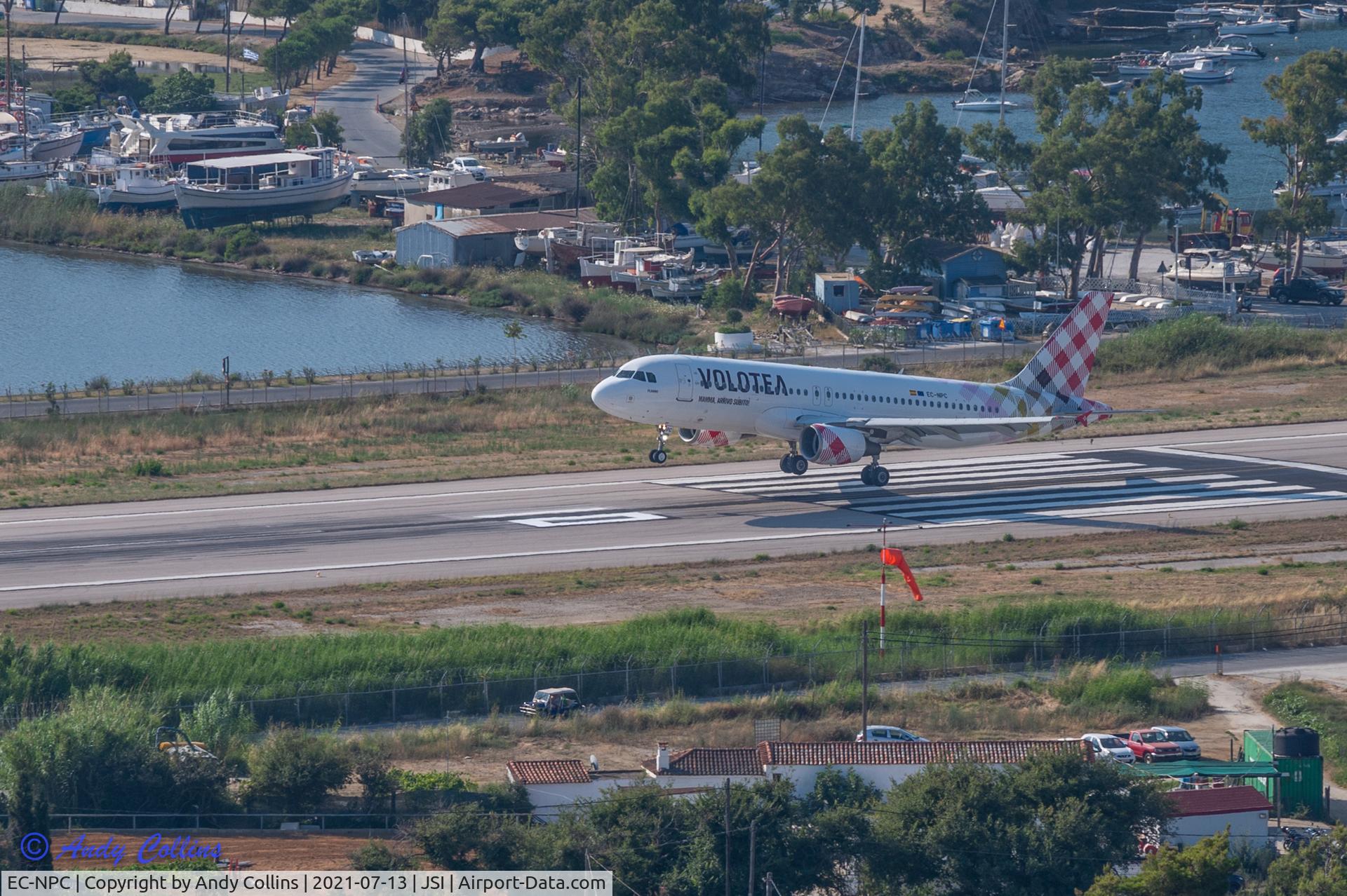 EC-NPC, 2009 Airbus A320-214 C/N 3931, Landing at Skiathos