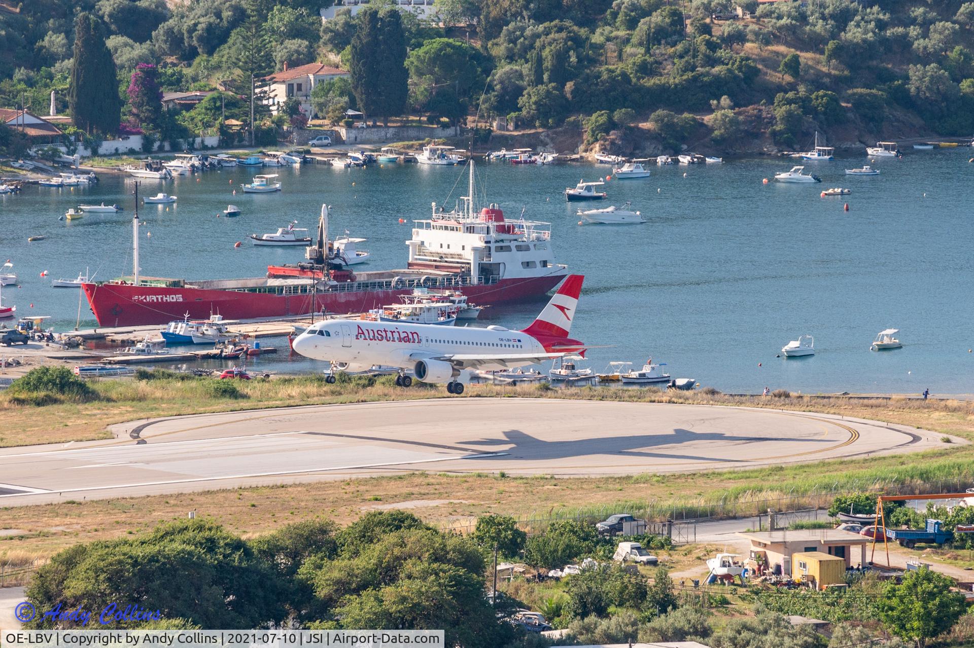 OE-LBV, 2000 Airbus A320-214 C/N 1385, Landing at Skiathos
