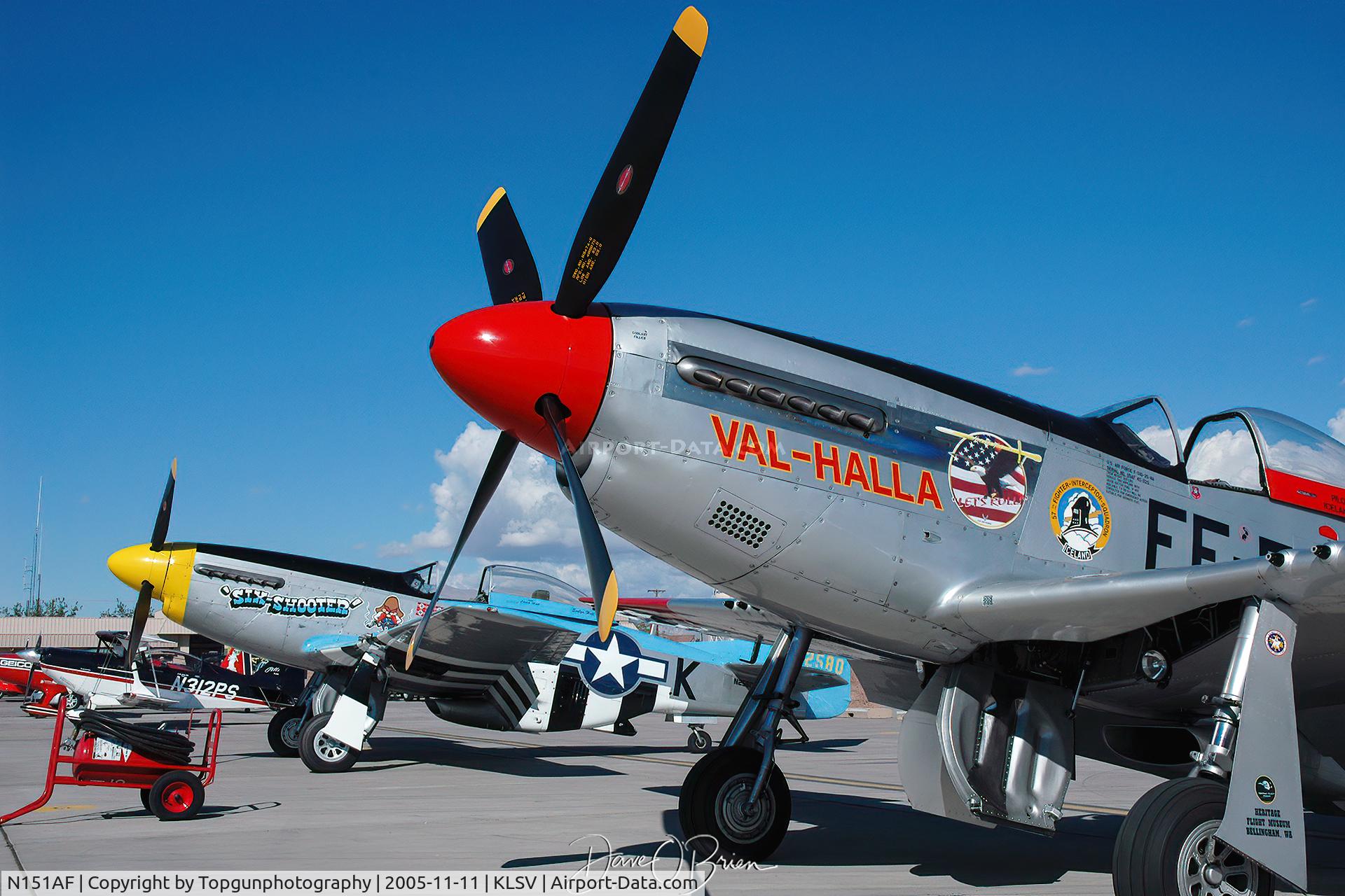 N151AF, 1945 North American P-51D Mustang C/N 45-11525, Mustang row
