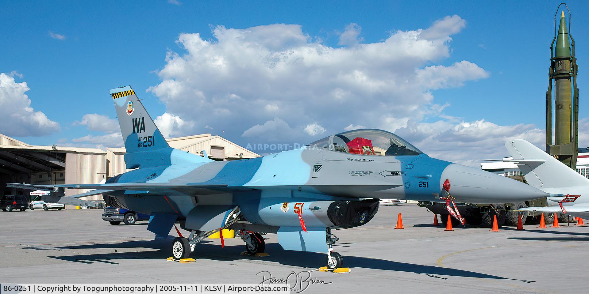 86-0251, 1986 General Dynamics F-16C Fighting Falcon C/N 5C-357, 64th AGRS
