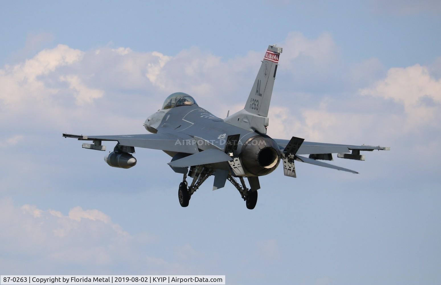87-0263, 1987 General Dynamics F-16C Fighting Falcon C/N 5C-524, F-16C zx