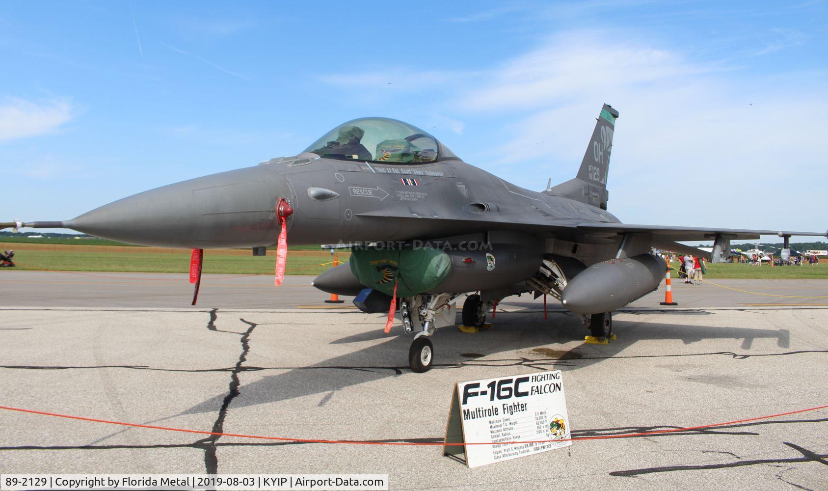 89-2129, 1989 General Dynamics F-16CM Fighting Falcon C/N 1C-282, F-16CM zx