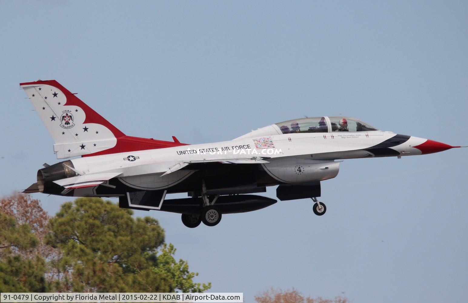 91-0479, 1991 General Dynamics F-16D Fighting Falcon C/N CD-34, Thunderbirds zx
