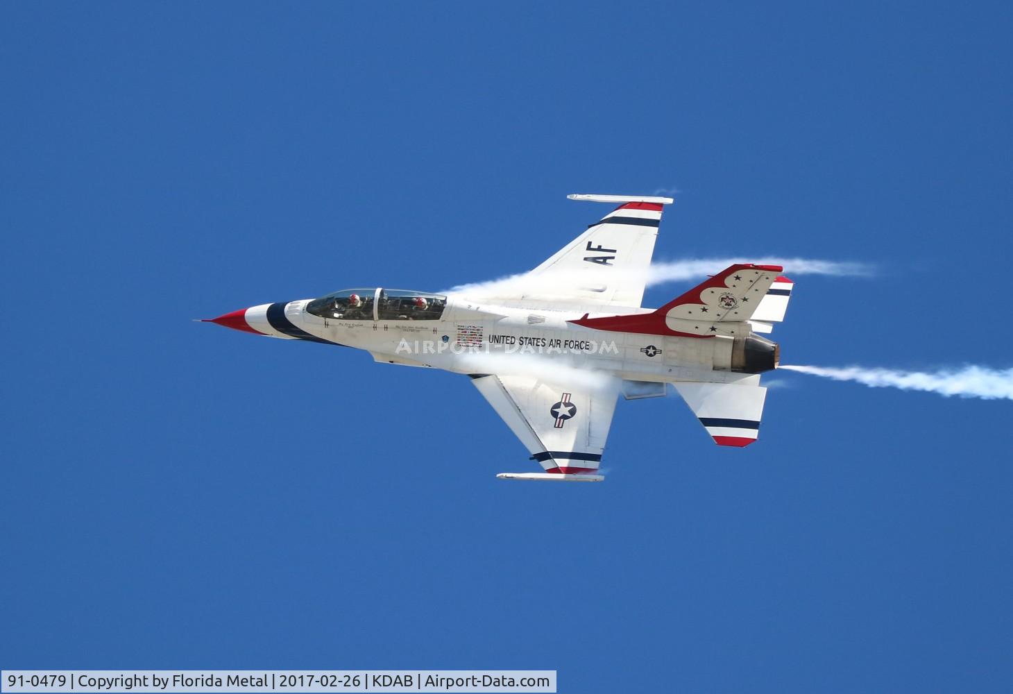 91-0479, 1991 General Dynamics F-16D Fighting Falcon C/N CD-34, Thunderbirds zx