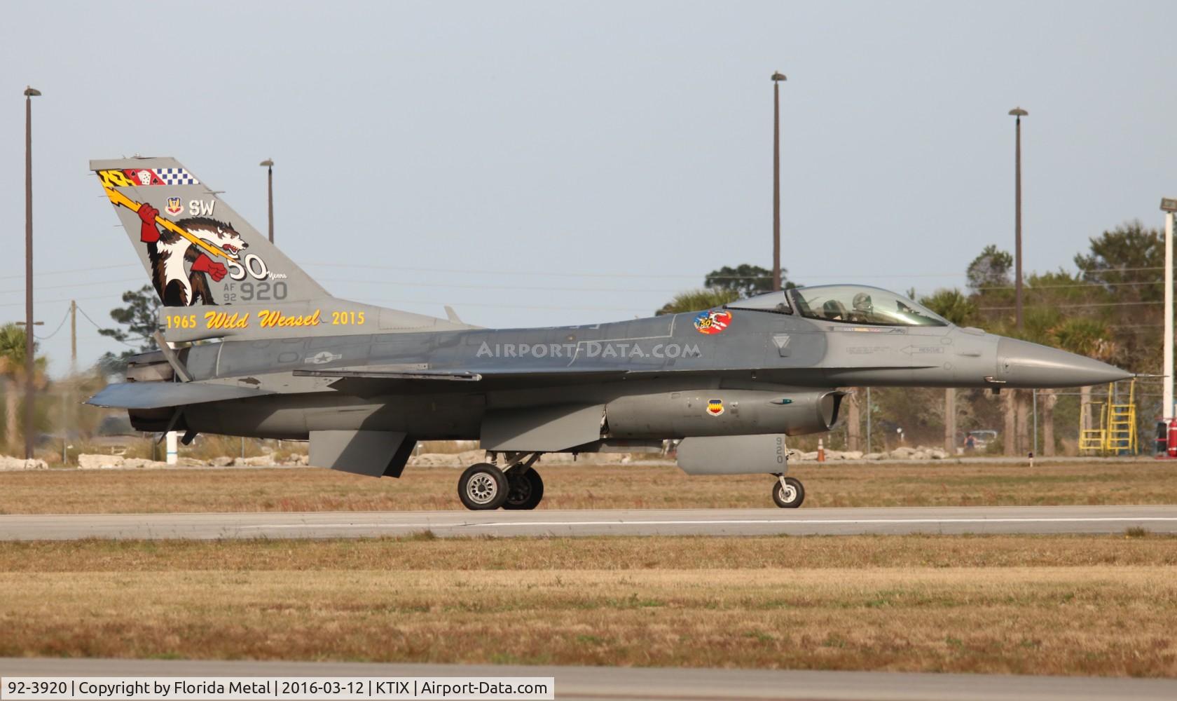 92-3920, Lockheed F-16C Fighting Falcon C/N CC-162, F-16C zx