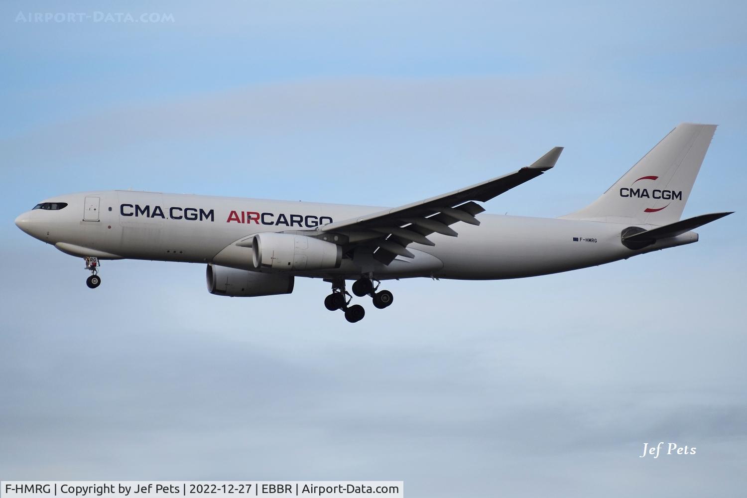 F-HMRG, 2015 Airbus A330-243F C/N 1688, Short final at Brussels Airport.