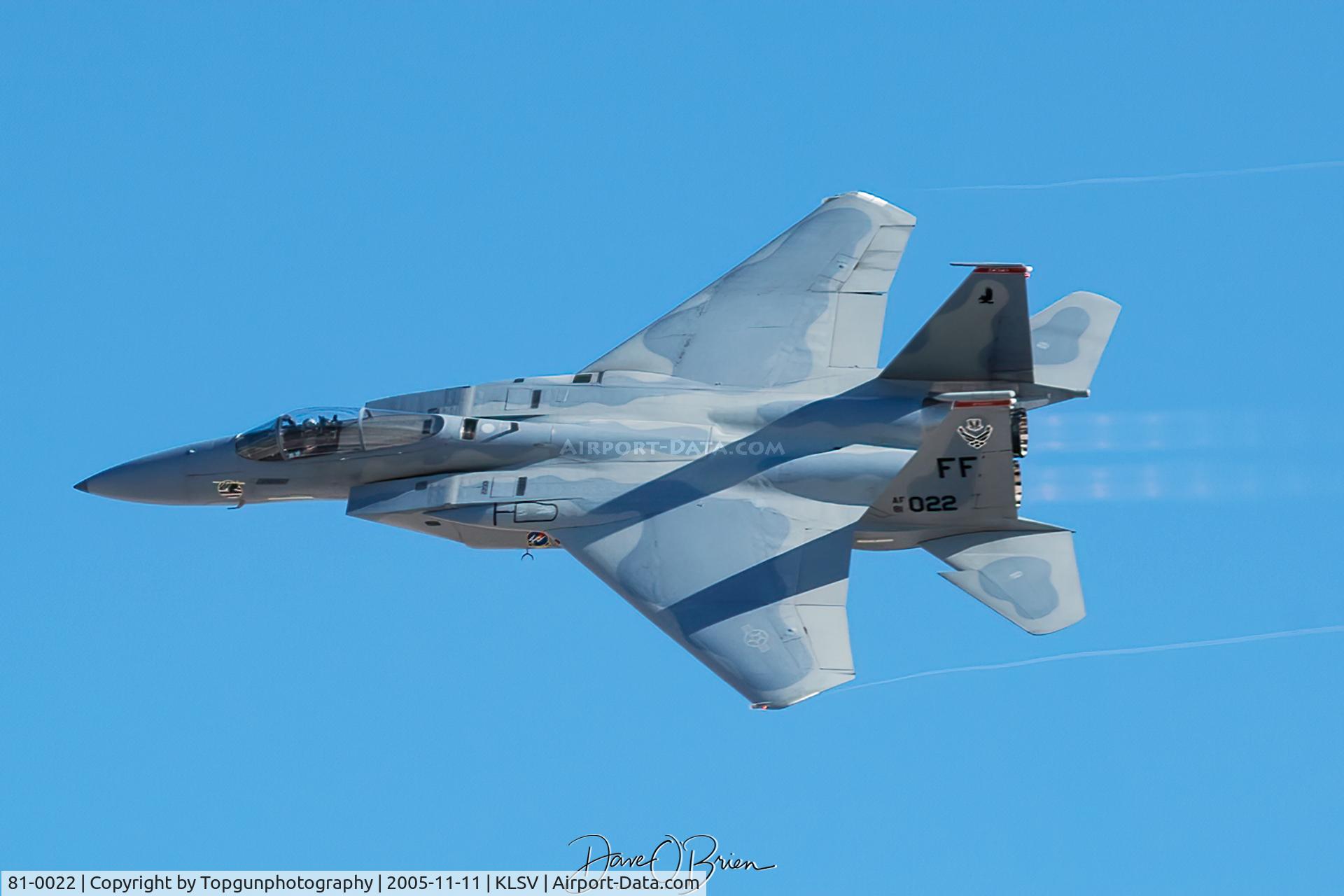 81-0022, 1981 McDonnell Douglas F-15C Eagle C/N 0738/C205, Eagle Demo photo pass