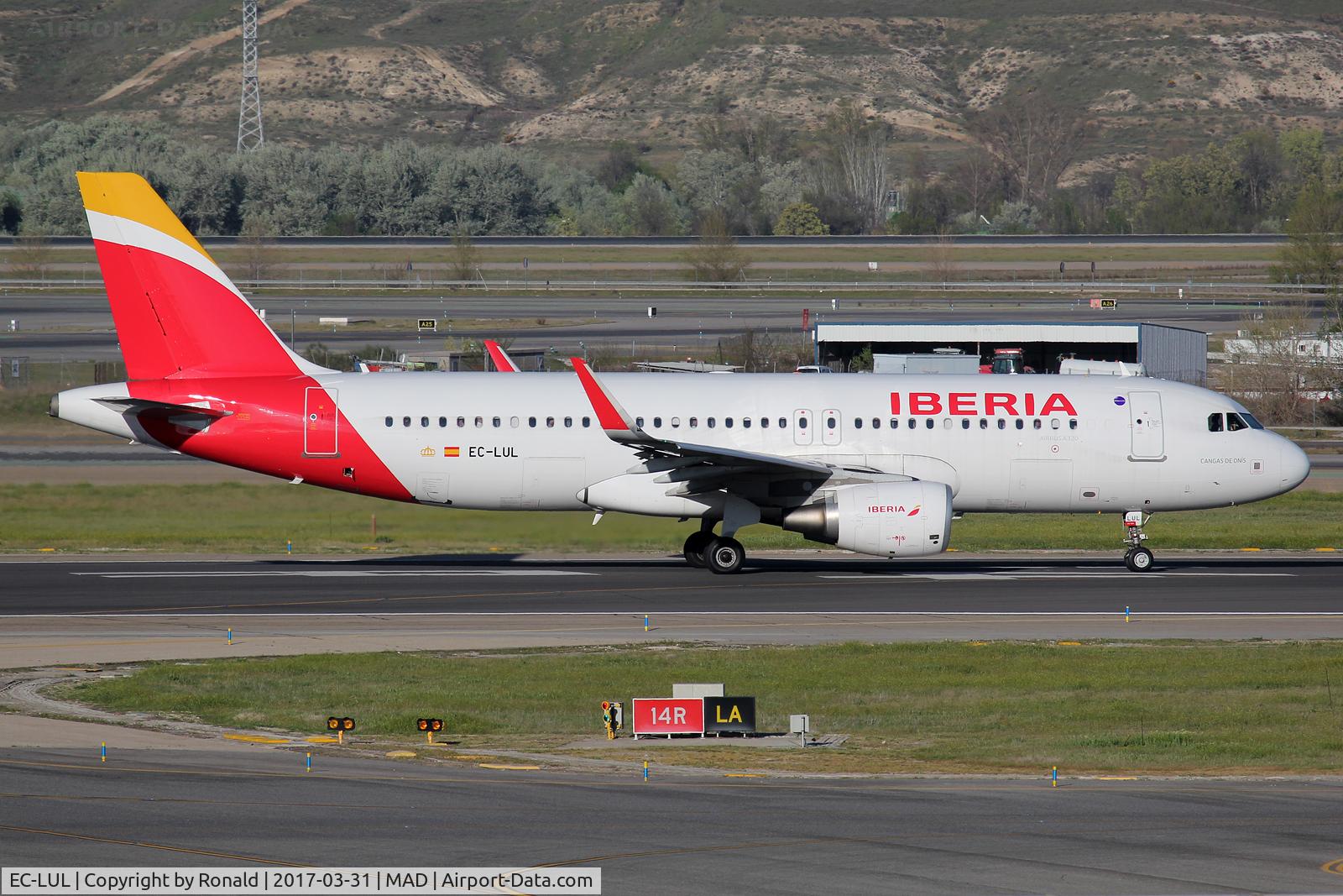 EC-LUL, 2013 Airbus A320-216 C/N 5486, at mad