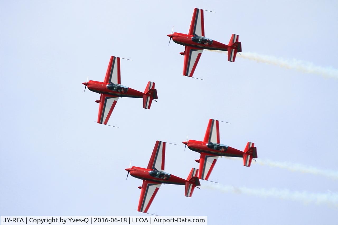 JY-RFA, Extra EA-300 C/N 1239, Royal Jordanian Falcons Extra EA-300 L, On display, Avord Air Base 702 (LFOA) Open day 2016