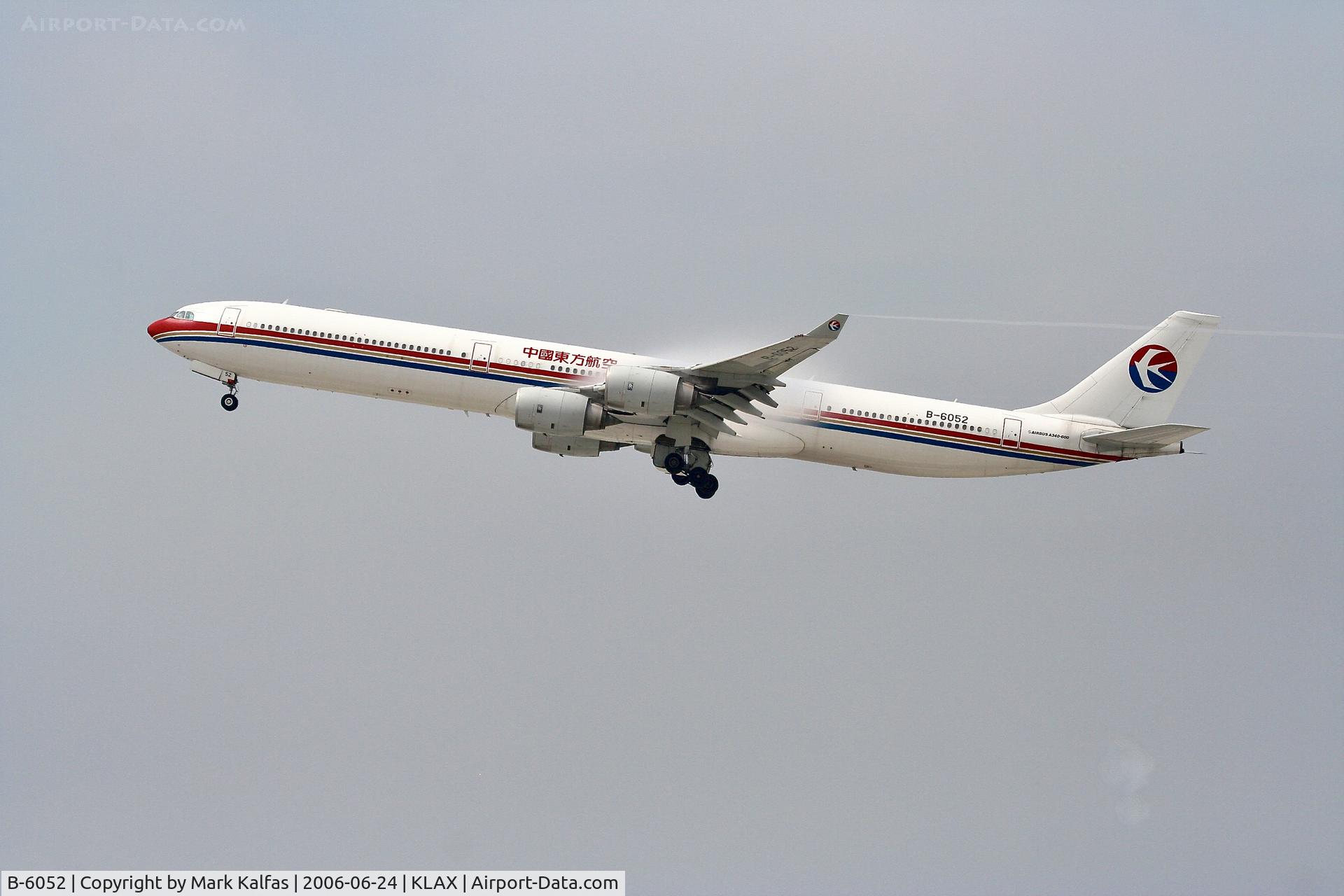 B-6052, 2003 Airbus A340-642 C/N 514, China Eastern Airbus A340-642, B-6052 departing 25R LAX