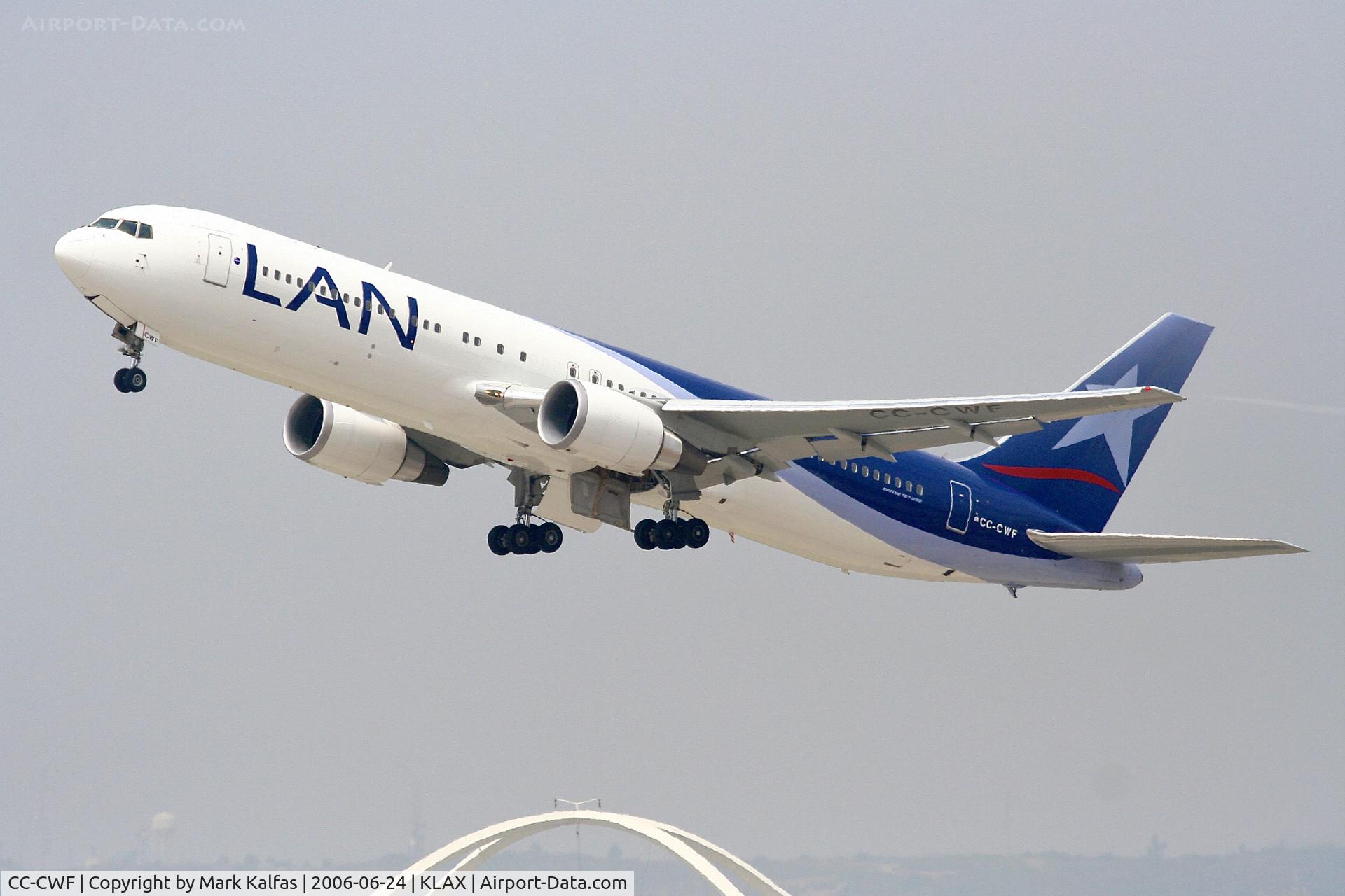CC-CWF, 2006 Boeing 767-316/ER C/N 34626, LAN Boeing 767-316/ER, CC-CWF Departing 25R LAX