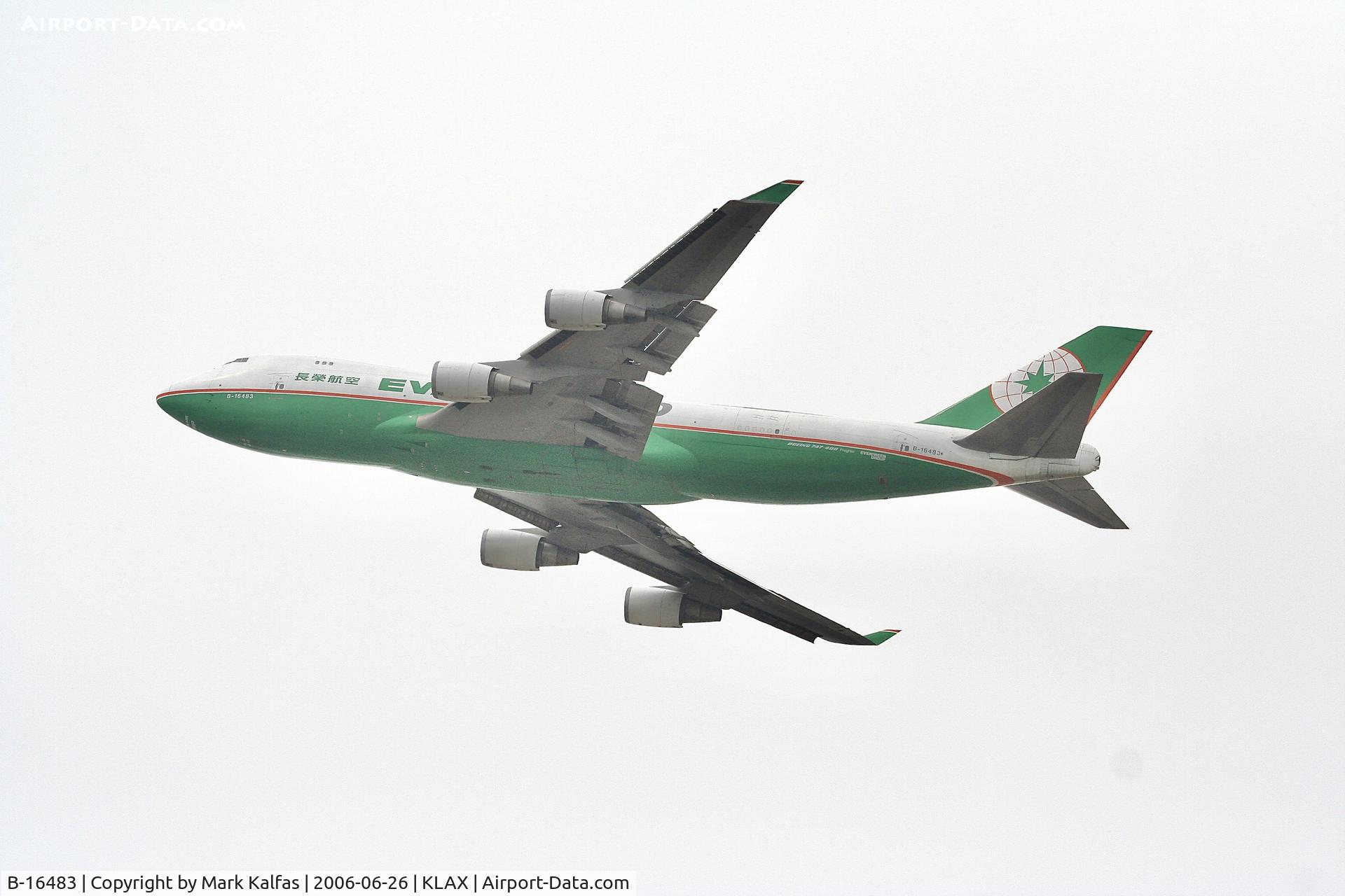 B-16483, 2002 Boeing 747-45EF (SCD) C/N 30609, EVA Boeing 747-45EF (SCD), B-16483 departing 25L LAX