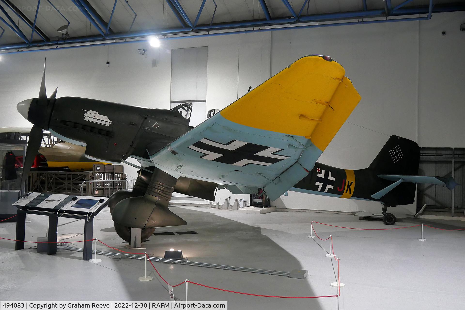 494083, 1941 Junkers Ju-87D Stuka C/N Not found 494083, On display at the RAF Museum, Hendon.
