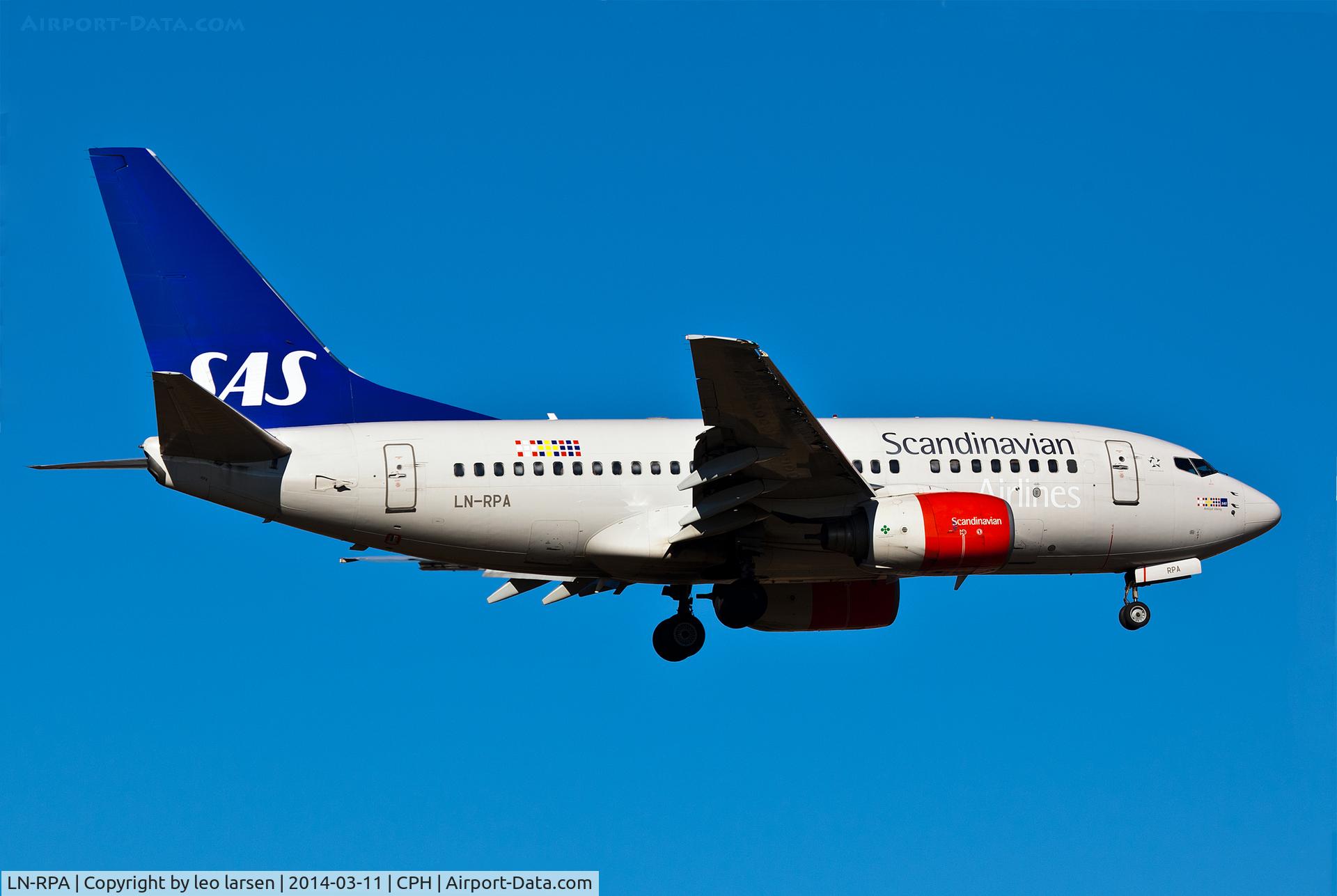 LN-RPA, 1998 Boeing 737-683 C/N 28290, Copenhagen 11.3.2014