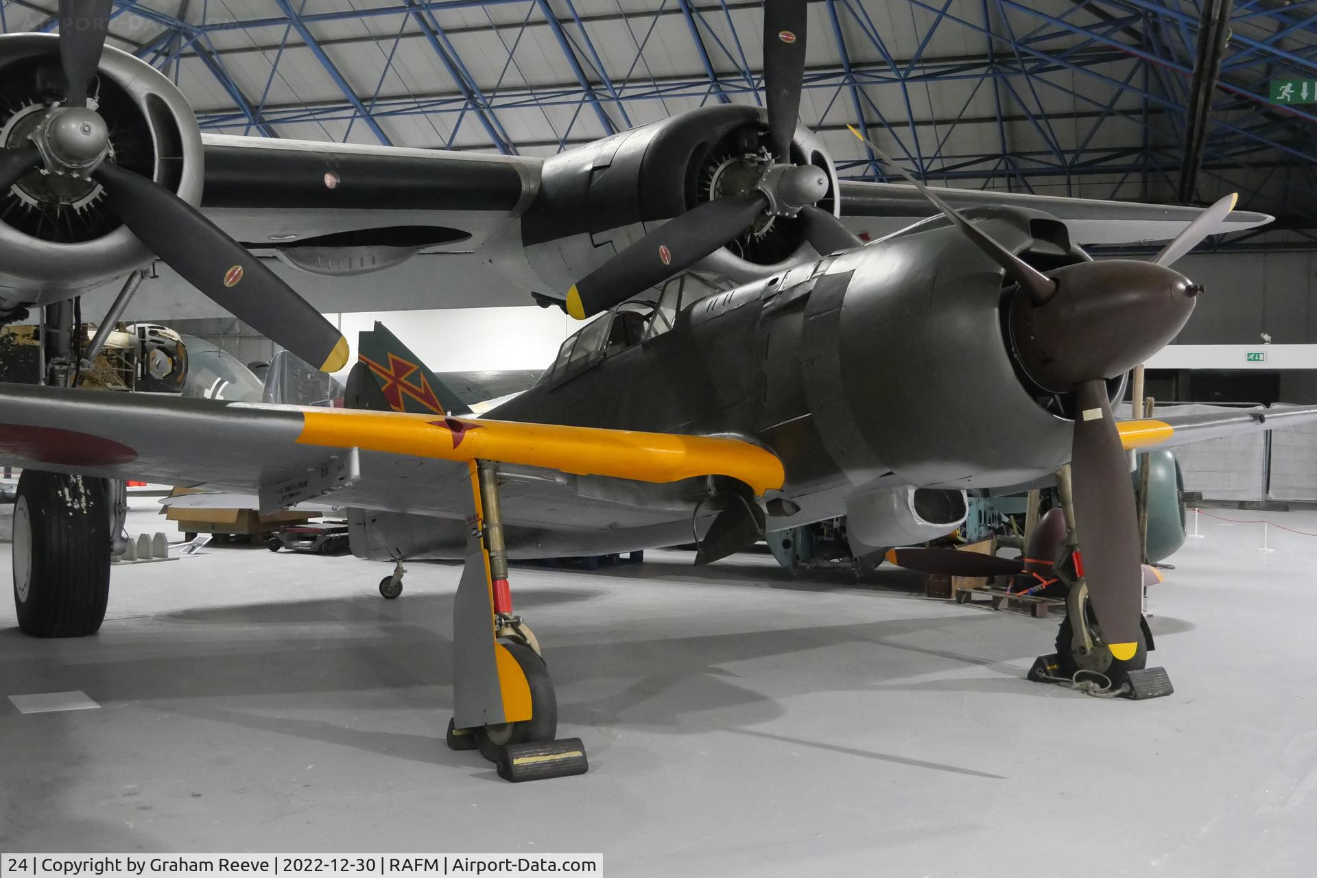 24, 1944 Kawasaki Ki 100-1B C/N 16336, On display at the RAF Museum, Hendon.