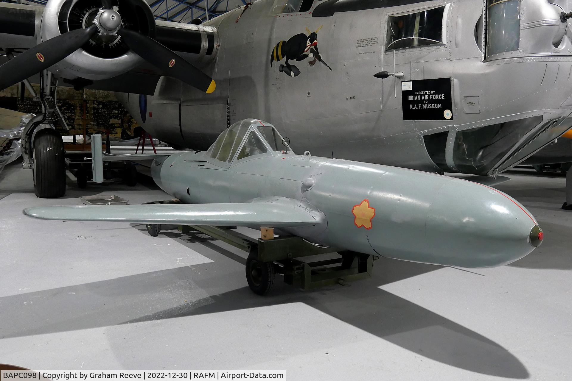 BAPC098, 1945 Yokosuka MXY-7 Ohka II C/N BAPC.098, On display at the RAF Museum, Hendon.