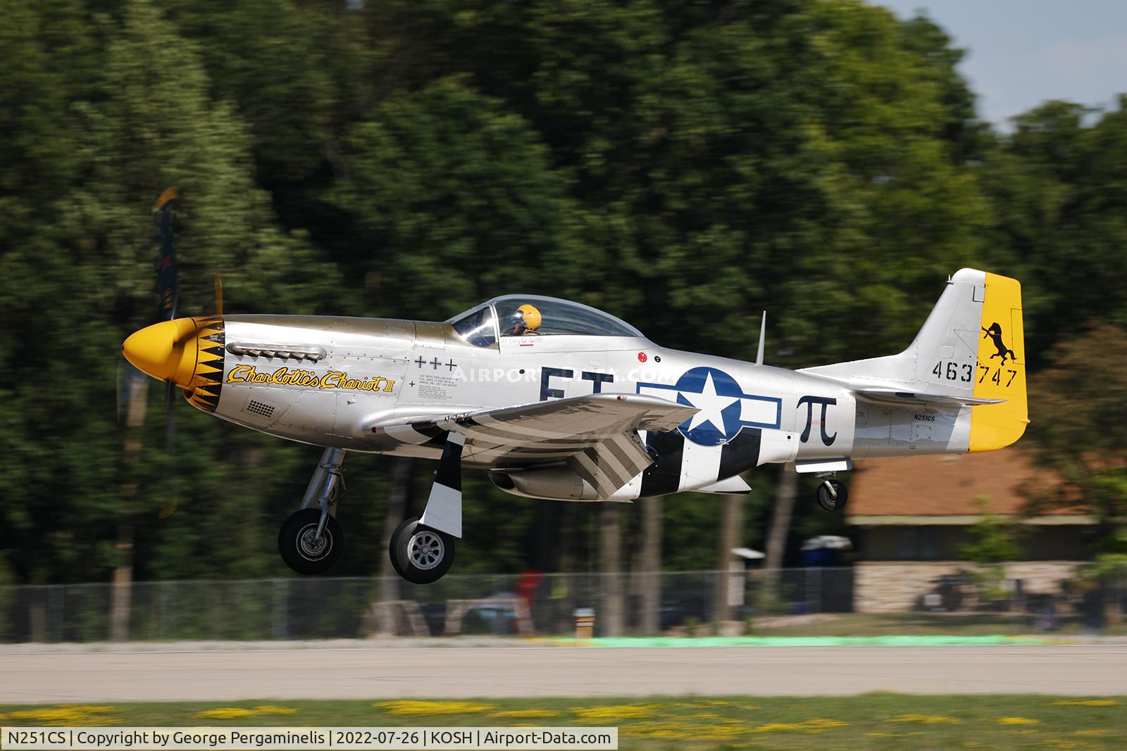 N251CS, North American F-51D Mustang C/N 44-74977N, Oshkosh 2022.