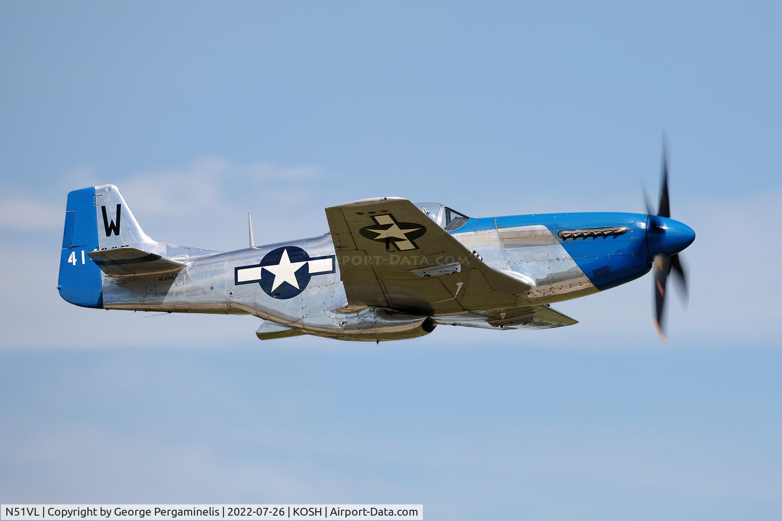 N51VL, 1944 North American P-51D C/N 44-12473, Oshkosh 2022.