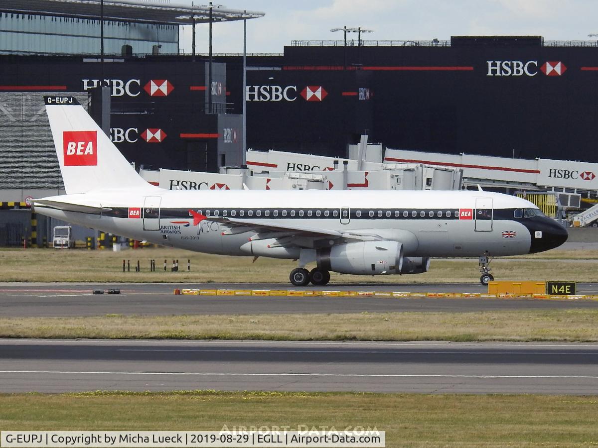 G-EUPJ, 2000 Airbus A319-131 C/N 1232, Beautiful BEA retro livery