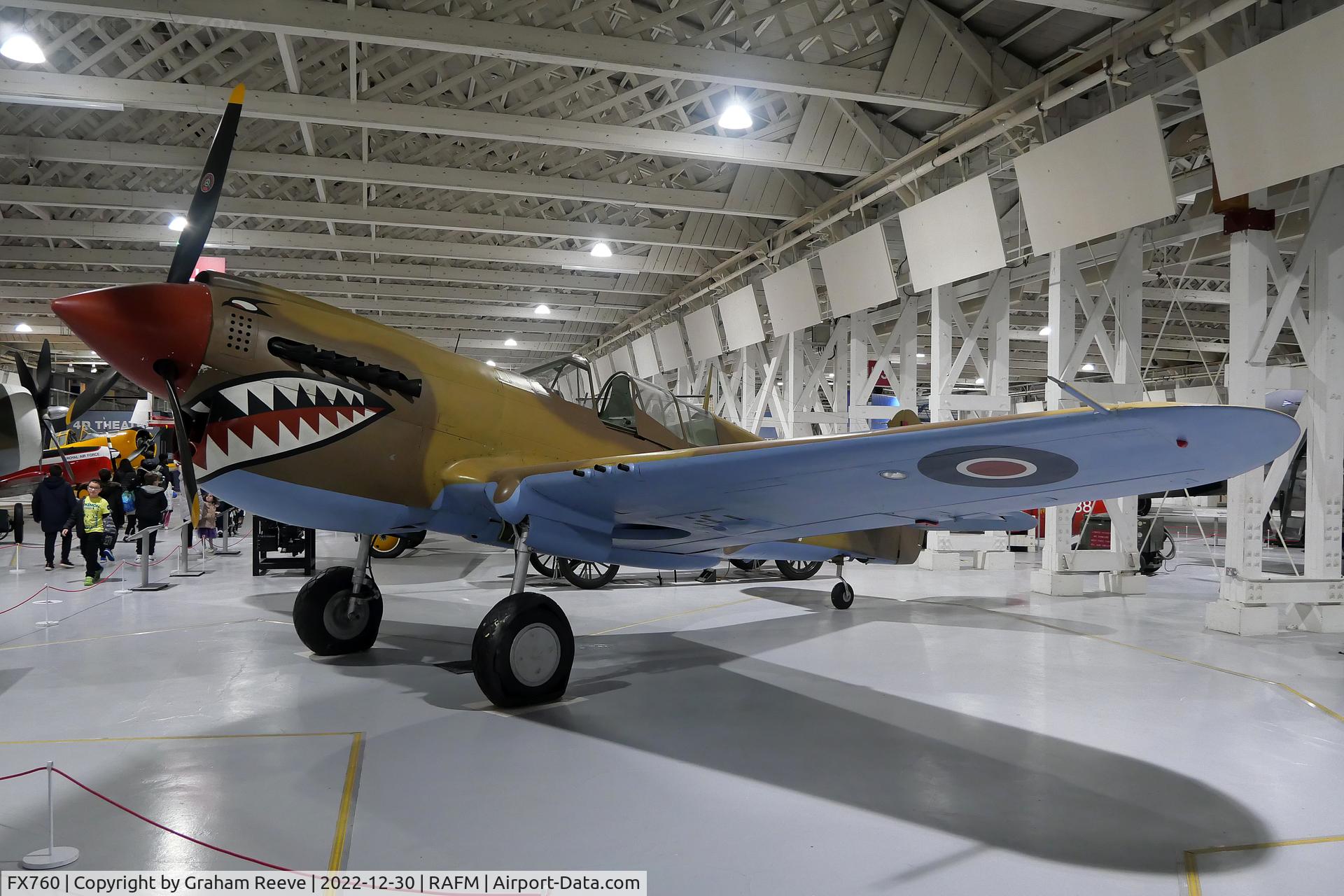 FX760, Curtiss Kittyhawk IV C/N 33840, On display at the RAF Museum, Hendon.