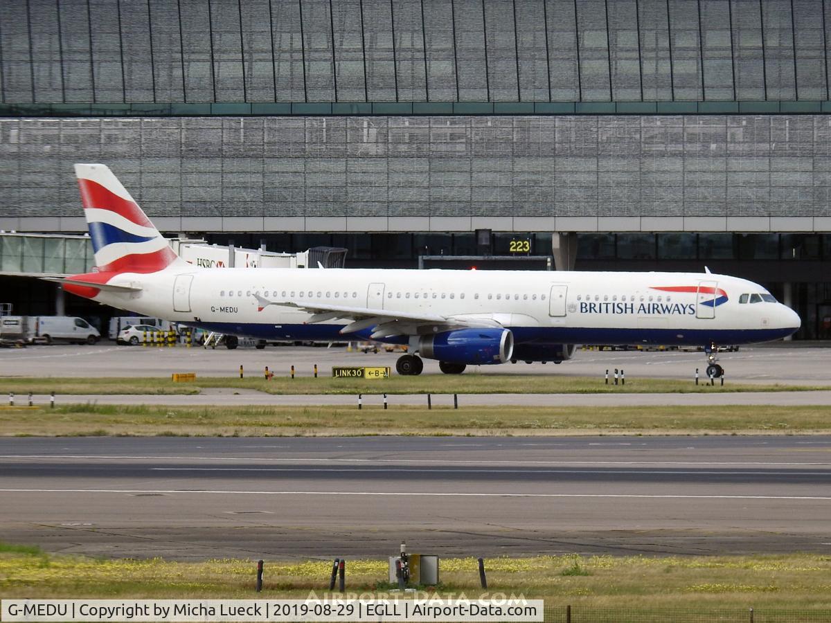 G-MEDU, 2009 Airbus A321-231 C/N 3926, At Heathrow