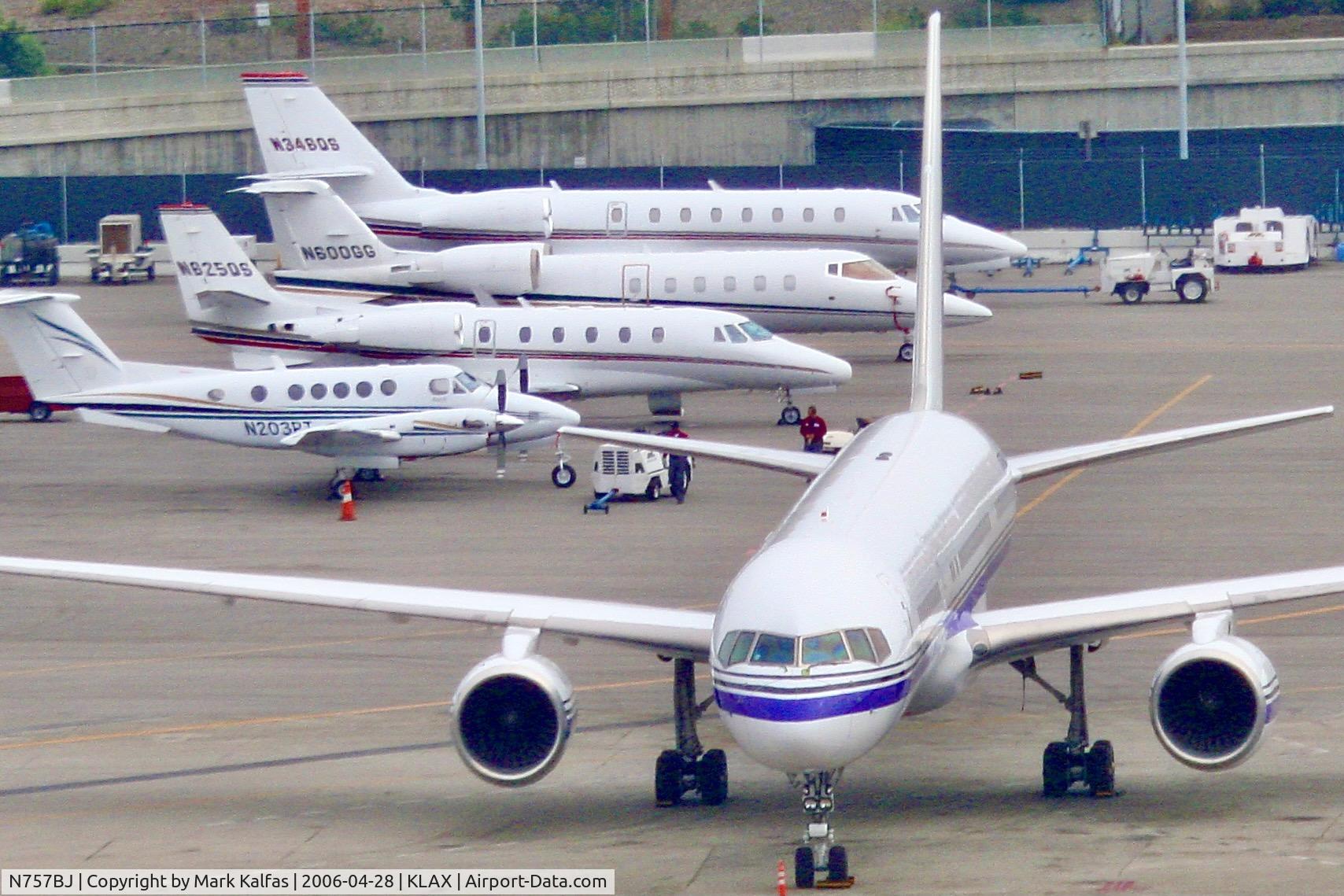 N757BJ, 1983 Boeing 757-236 C/N 22176, Boeing Business Jet 757-236, N757BJ on the Atlantic ramp LAX
